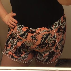 Plus Size Tropical Shorts Charlotte Russe